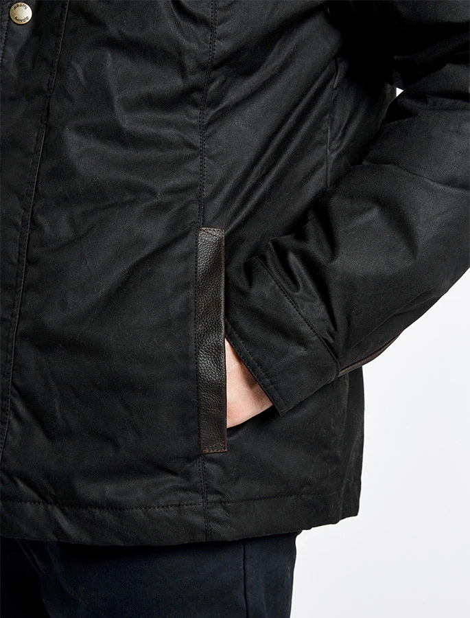 Carrickfergus Men's Waxed Jacket - Black - Image 6