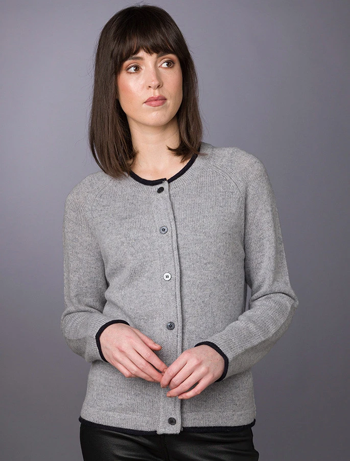 Wool Cashmere Button Down Cardigan - Image 17