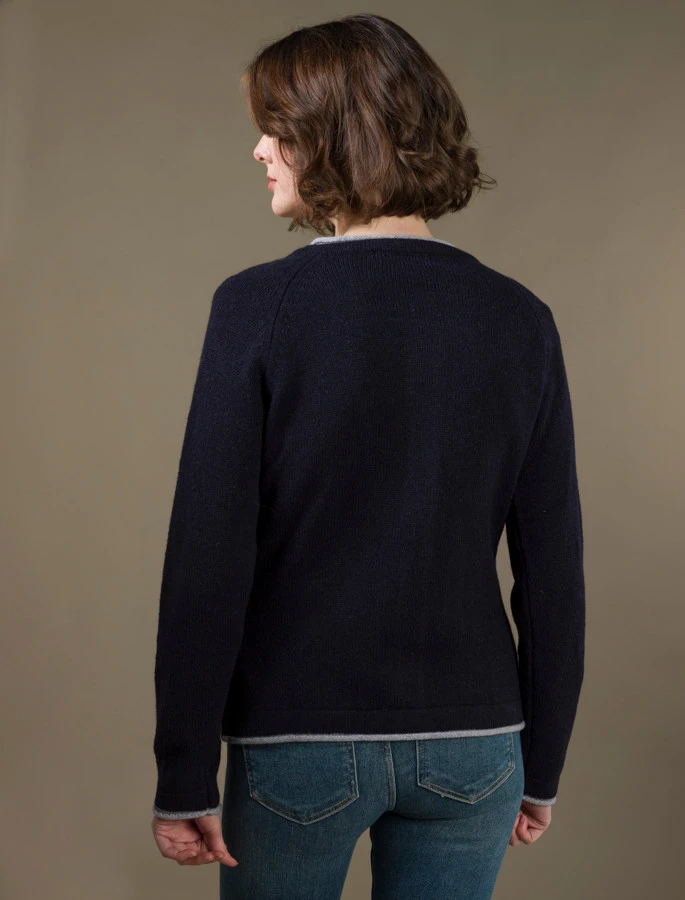 Wool Cashmere Button Down Cardigan - Image 3