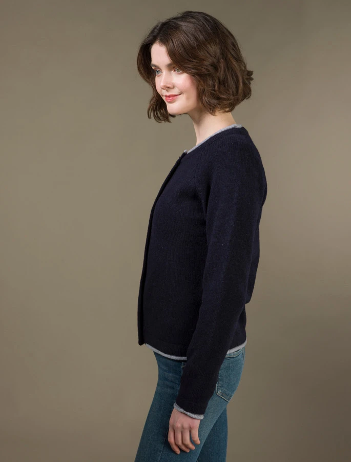 Wool Cashmere Button Down Cardigan - Image 11