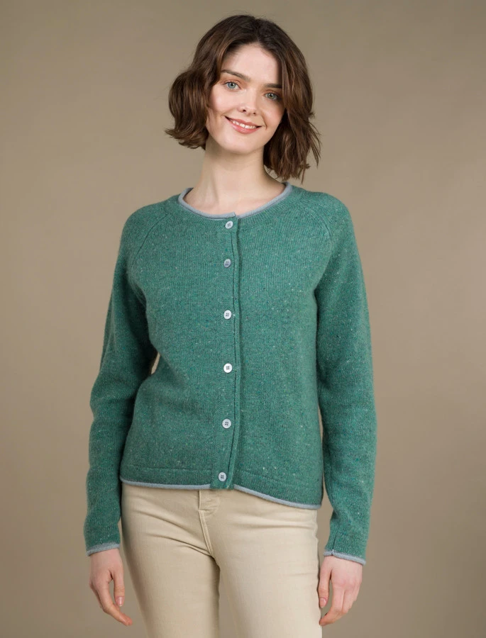 Wool Cashmere Button Down Cardigan - Image 5