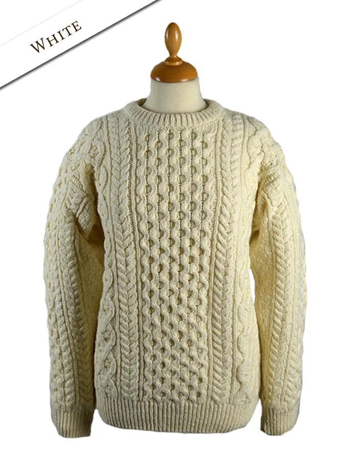 Women's Oversized Wool Cashmere Aran Sweater - Image 12