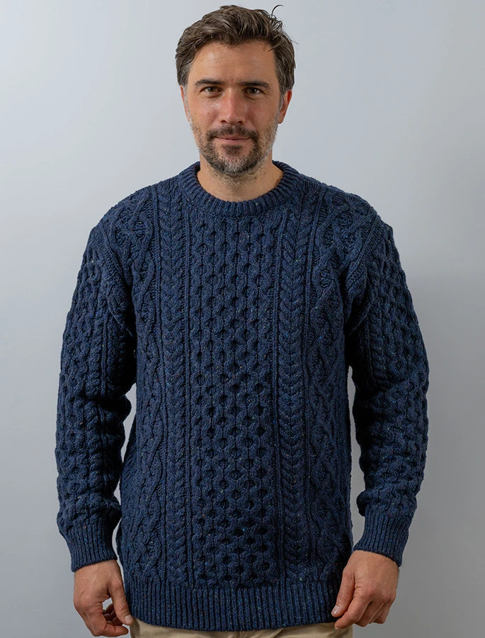Wool Cashmere Aran Sweater - Image 9