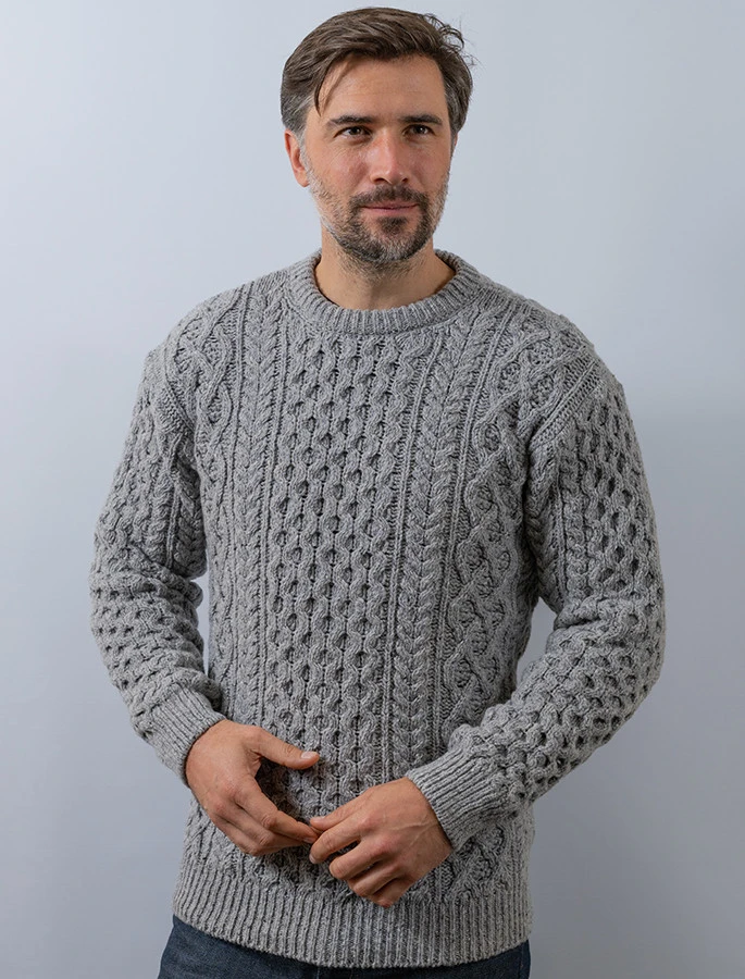 Wool Cashmere Aran Sweater - Image 5