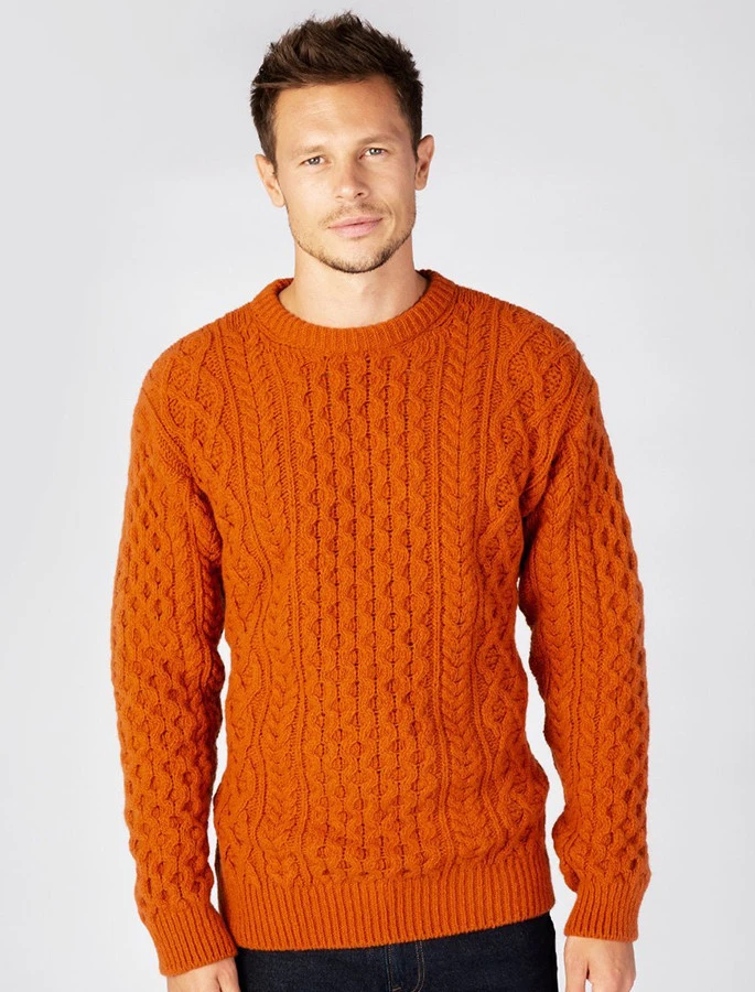 Wool Cashmere Aran Sweater - Image 4