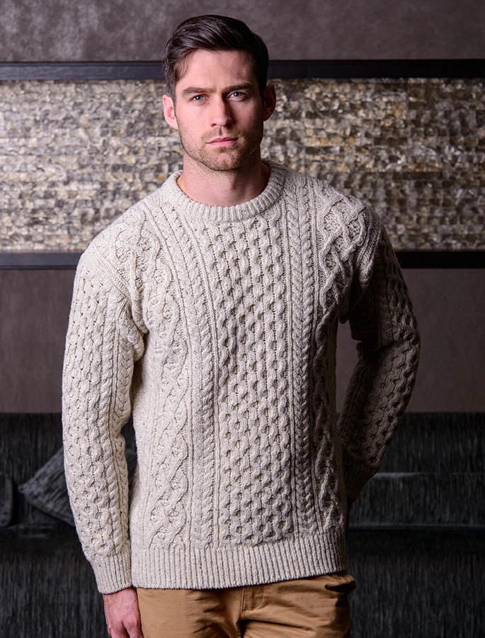 Wool Cashmere Aran Sweater - Image 12