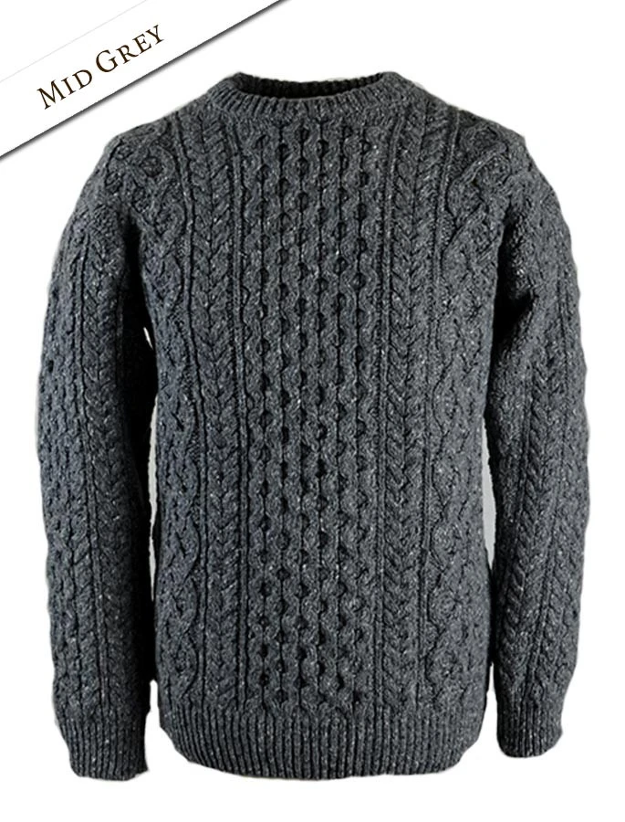 Wool Cashmere Aran Sweater - Image 3