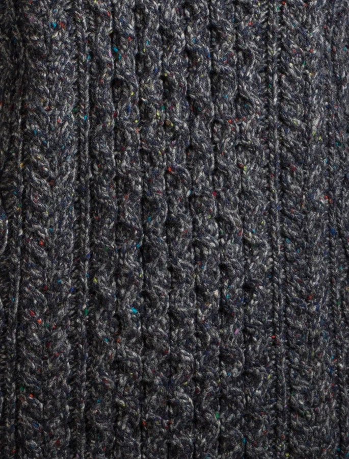 Women's Oversized Wool Cashmere Aran Sweater - Image 2