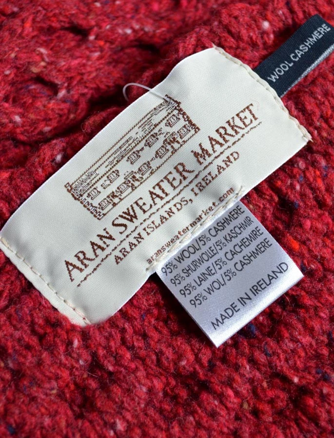 Women's Wool Cashmere Aran Honeycomb Scarf - Image 4