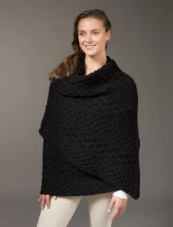 Cable Aran Wrap