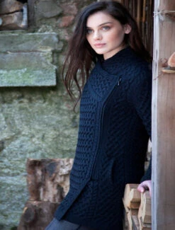 Trellis Merino Side Zip Coatigan