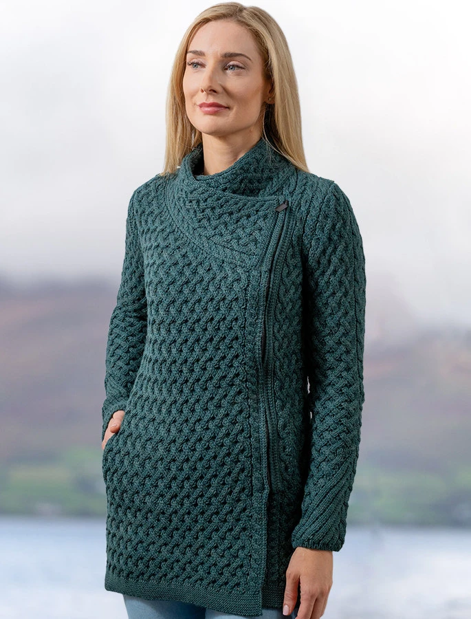 Trellis Merino Side Zip Coatigan - Image 4