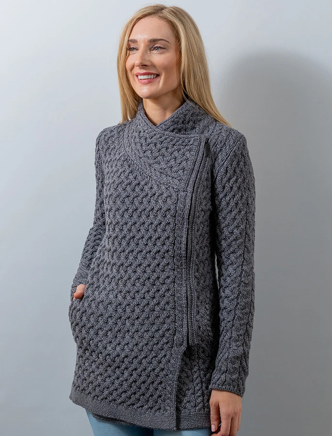 Trellis Merino Side Zip Coatigan - Image 11