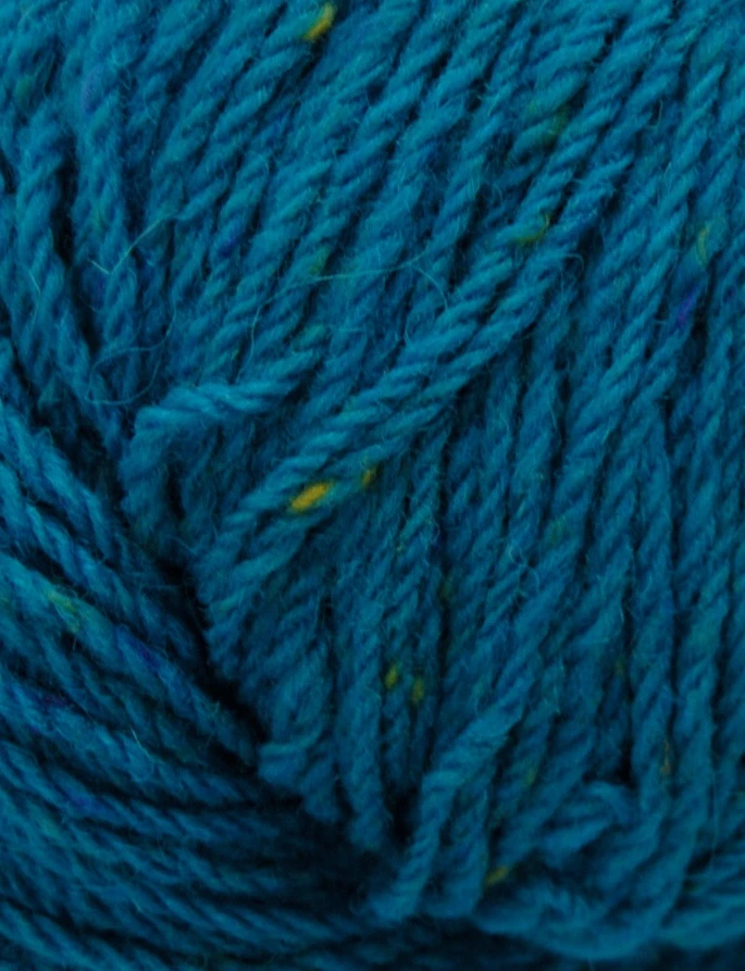 Aran Wool Knitting Hanks - Teal Tweed - Image 2