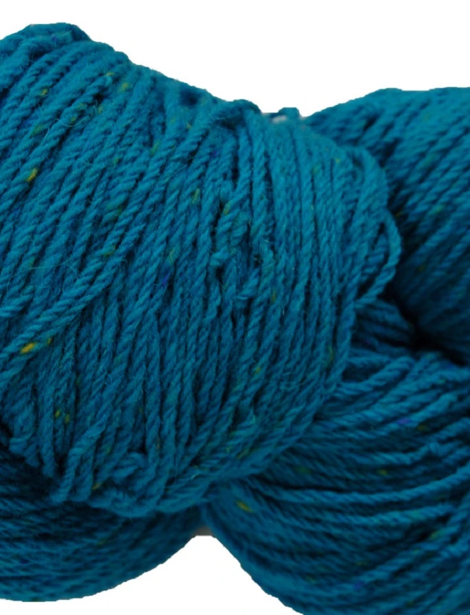 Aran Wool Knitting Hanks - Teal Tweed