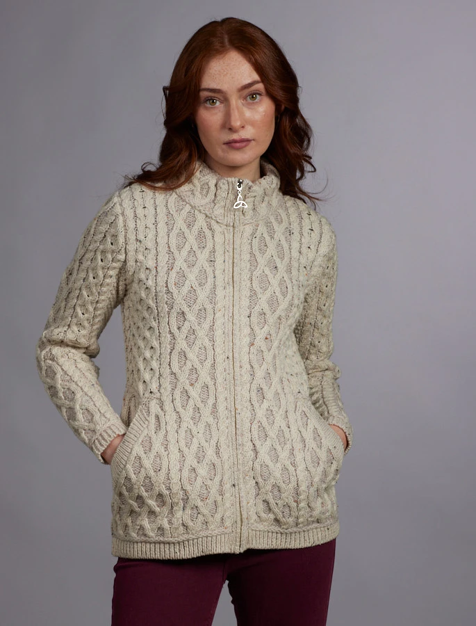 Plated Cardigan With Celtic Zip - Image 2