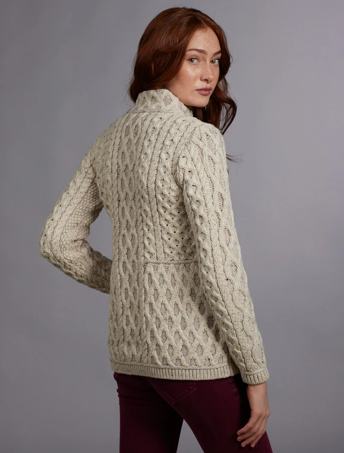 Plated Cardigan With Celtic Zip