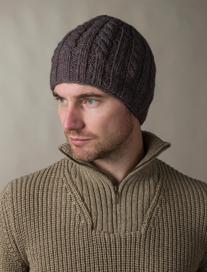 Aran Fleece Lined Beanie - Image 8