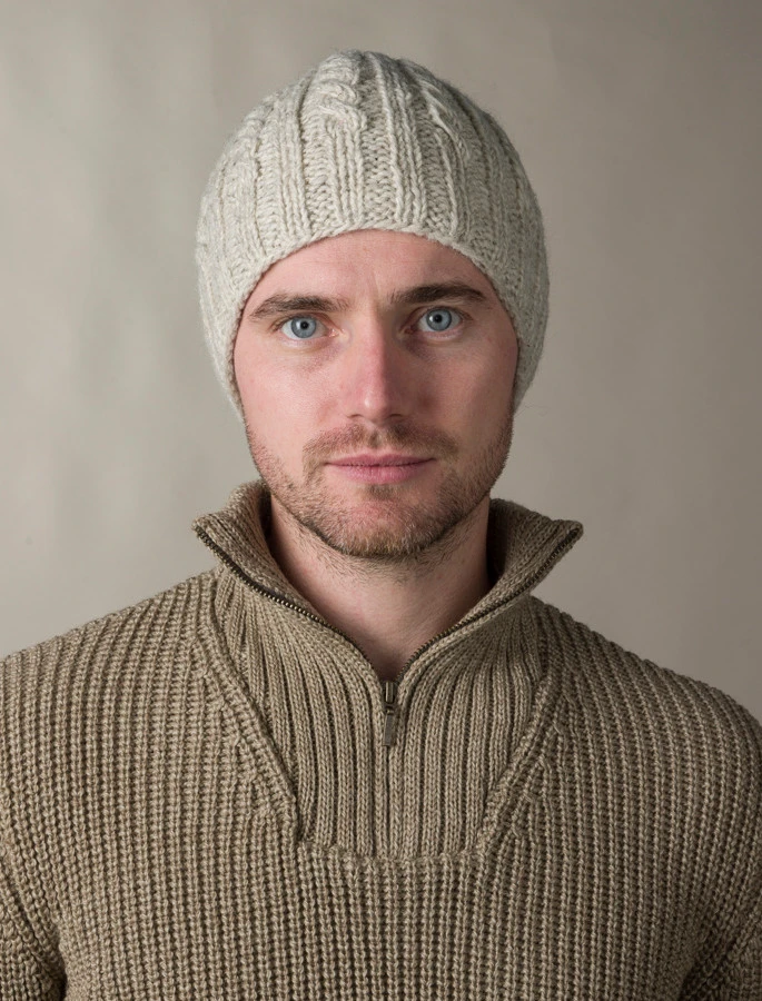Aran Fleece Lined Beanie - Image 9