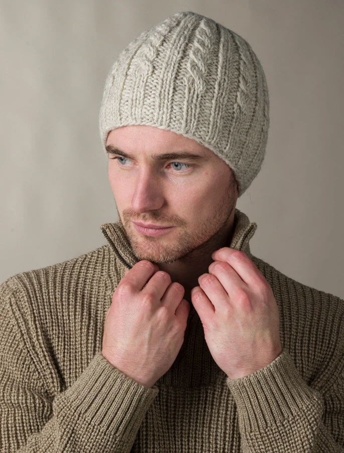 Aran Fleece Lined Beanie - Image 11