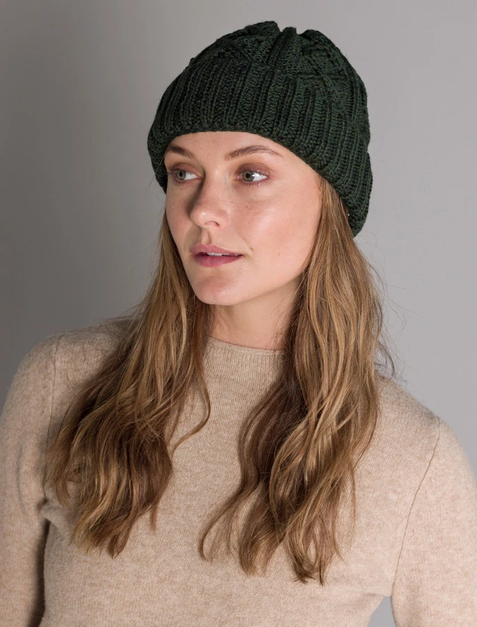 Ladies Aran Super Soft Merino Wool Hat - Image 11