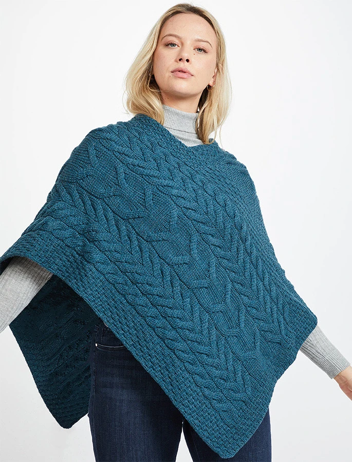 Super Soft Cable Stitch Poncho - Image 12