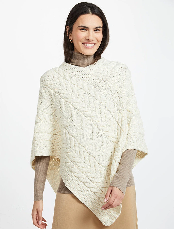 Super Soft Cable Stitch Poncho - Image 4