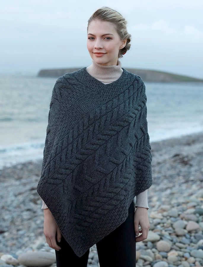 Super Soft Cable Stitch Poncho - Image 9
