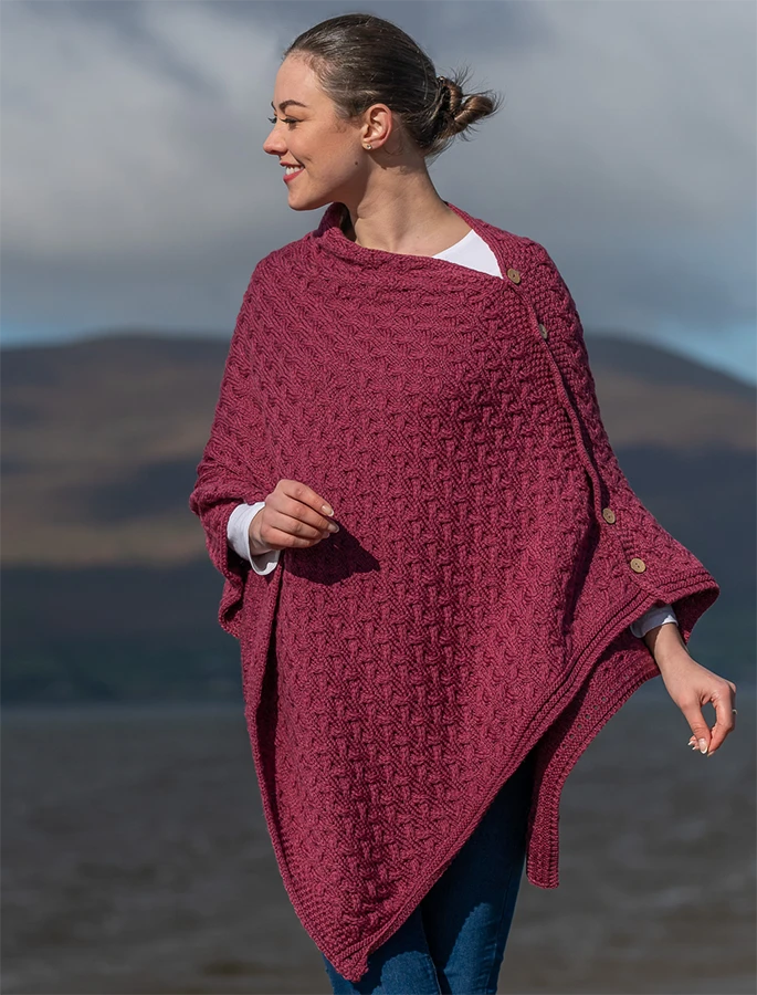 Super Soft Trellis Poncho - Image 2