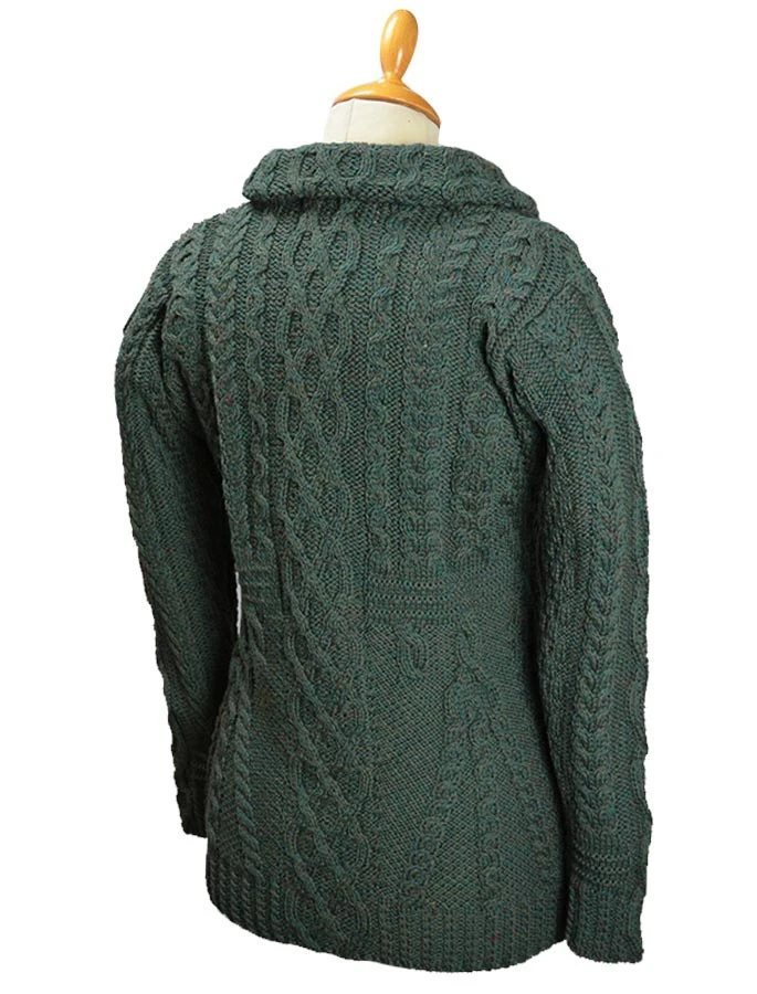 Cable Aran Cardigan With Zipper - Image 5
