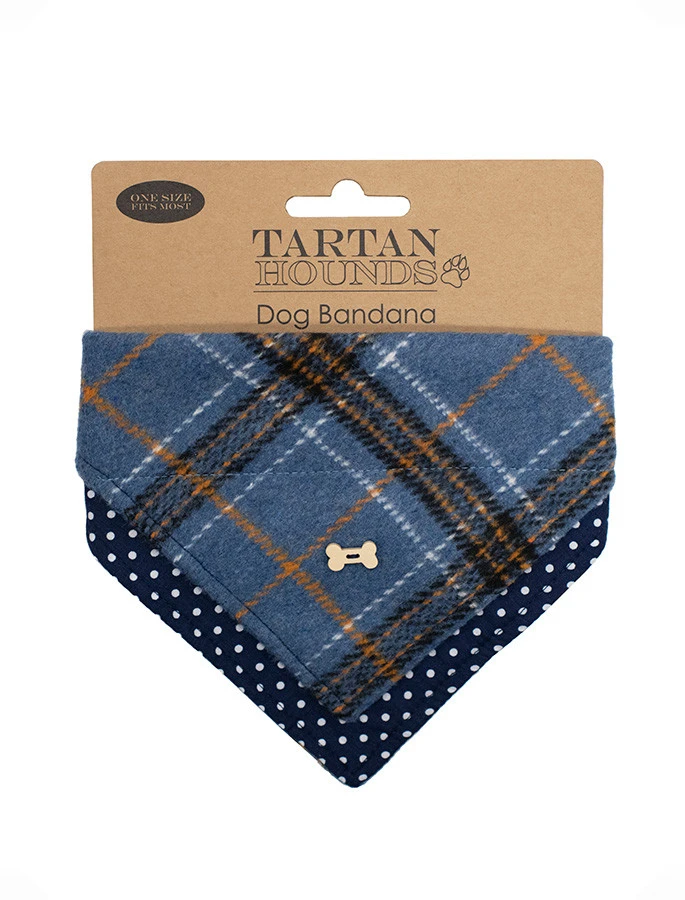 Irish Heritage Tartan Doggy Bandana - Blue