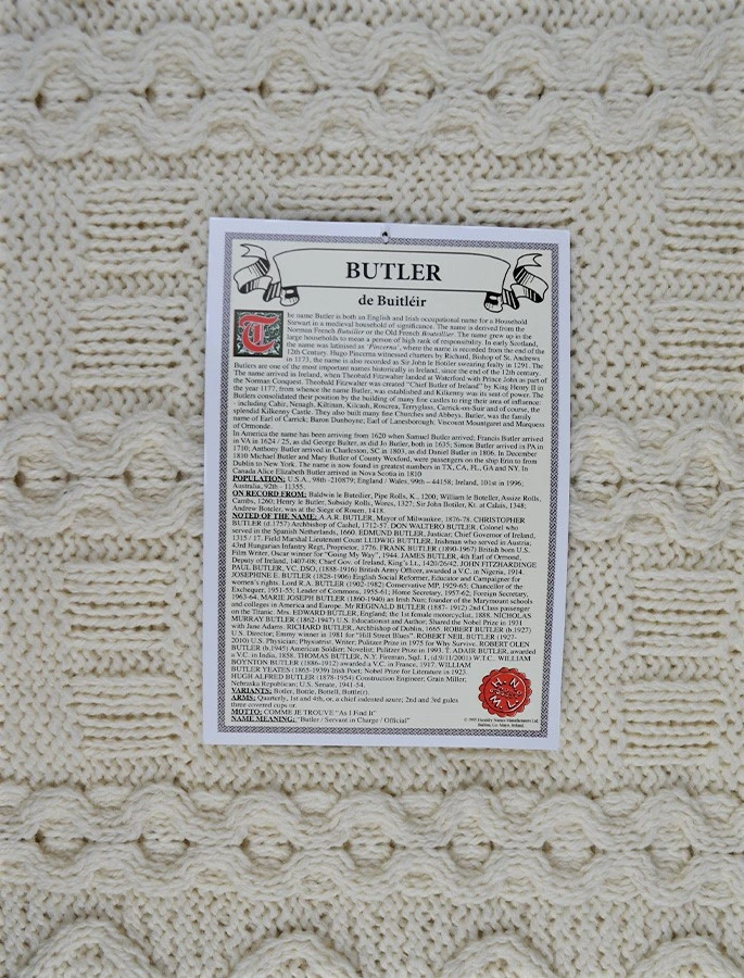 Butler Clan Aran Throw - Image 4