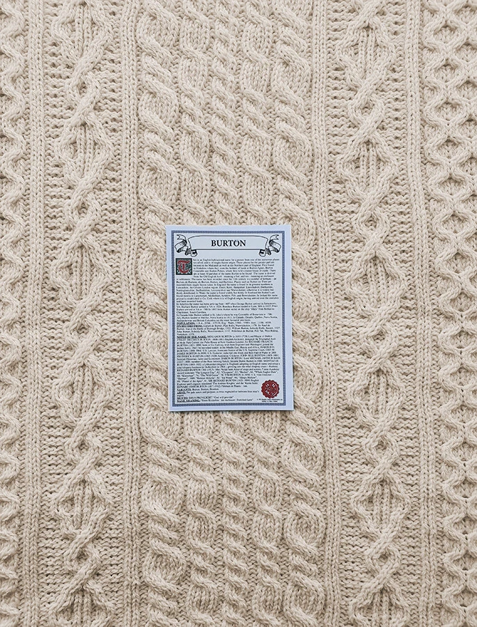 Burton Clan Aran Throw - Image 2