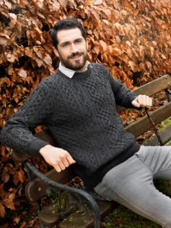 Super Soft Crew Neck Aran Sweater