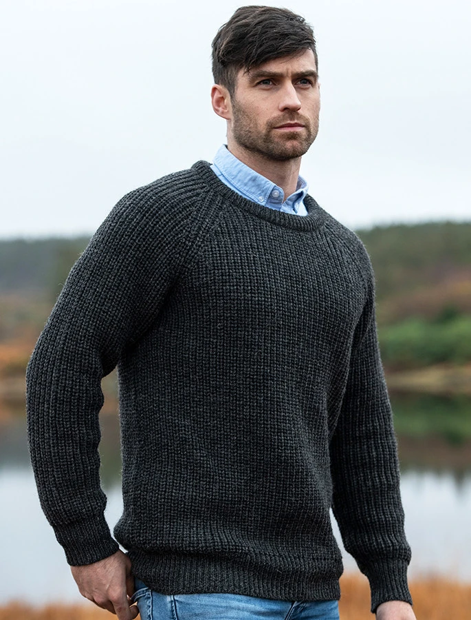 Irish Fishermans Ribbed Sweater - Image 12