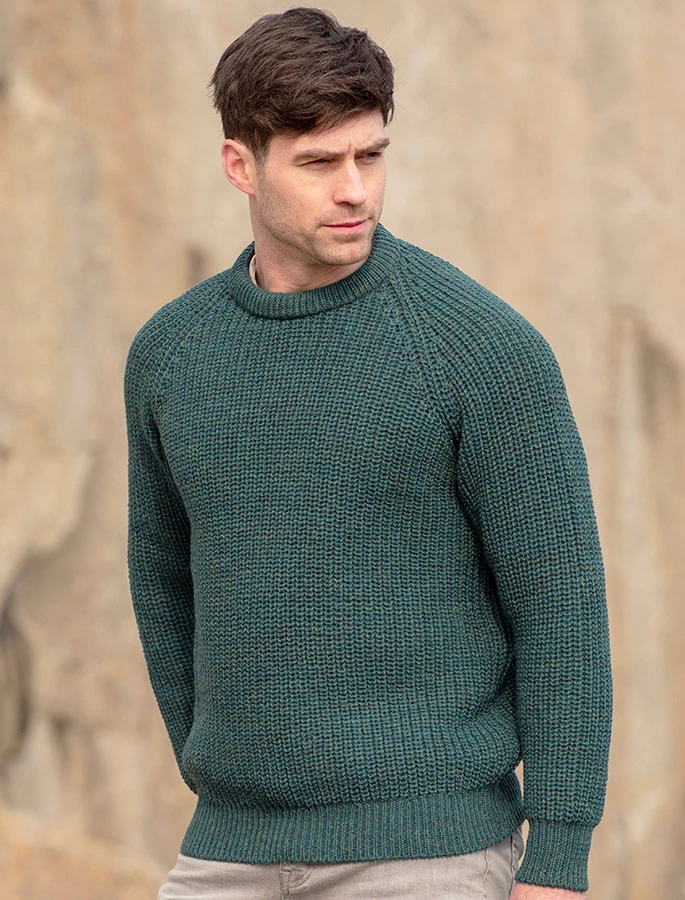Irish Fishermans Ribbed Sweater - Image 2