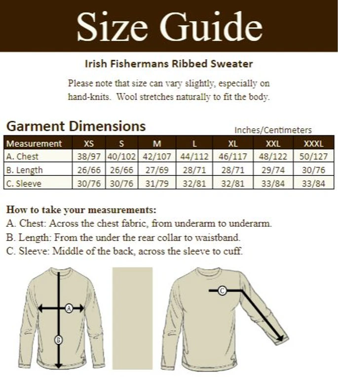 Irish Fishermans Ribbed Sweater - Image 7