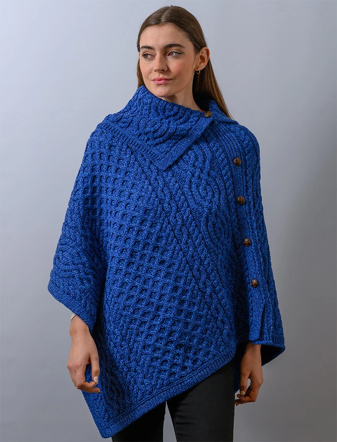 Ladies Merino Button Poncho - Image 15