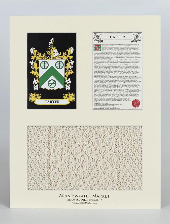 Carter Clan Aran & History Display - Image 2