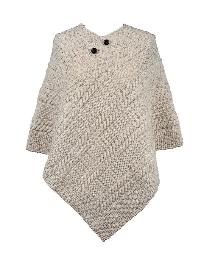 Cleary Clan Aran Poncho - Image 6