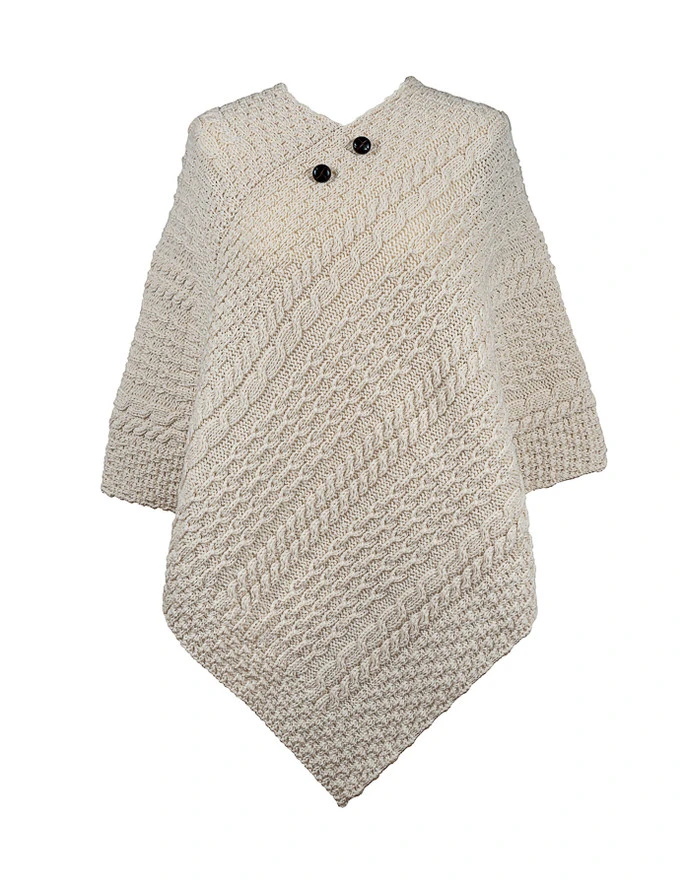 Cook Clan Aran Poncho - Image 3