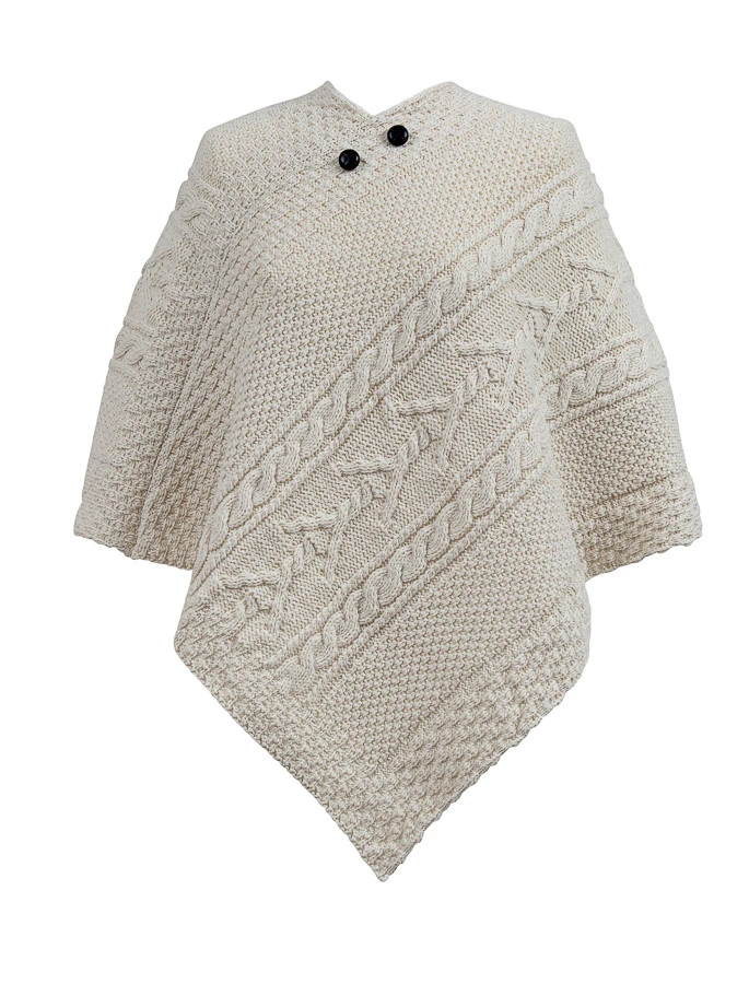 Doherty Clan Aran Poncho - Image 3