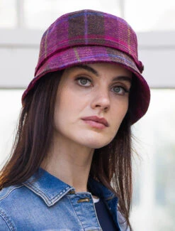 Ladies Emily Bucket Hat - Pink Plaid