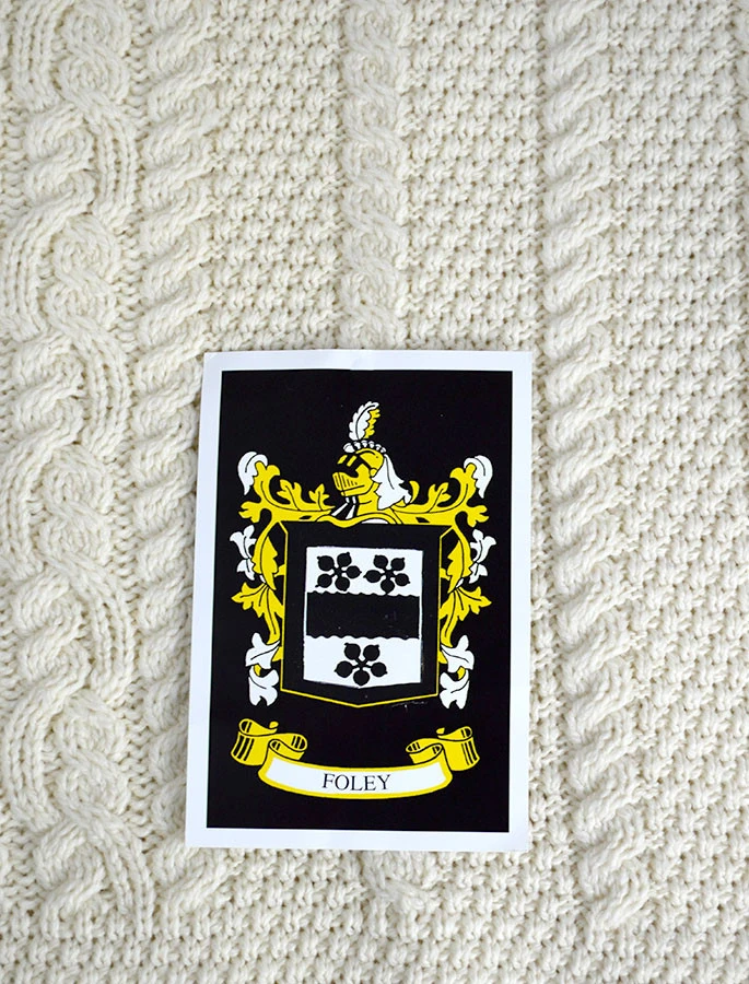 Foley Clan Aran Throw - Image 2