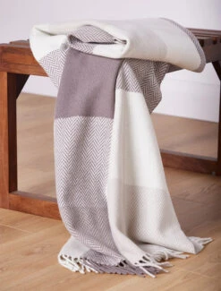 Wool And Cashmere Throw - Dún Na Rí