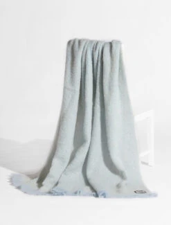 Mohair Throw - Soft Grey