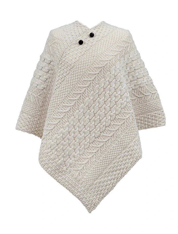 Graham Clan Aran Poncho - Image 2