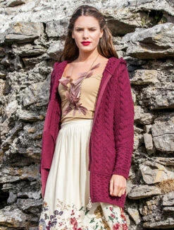 Hooded Coatigan With Celtic Knot Zipper Pull