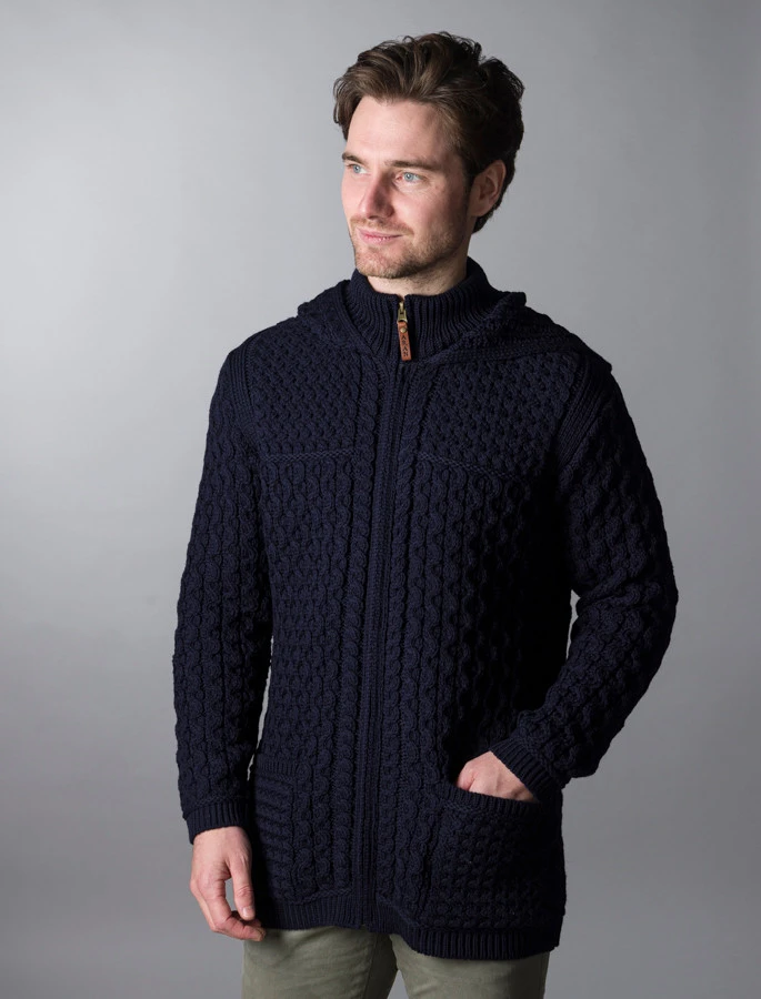 Hooded Merino Aran Jacket - Image 6