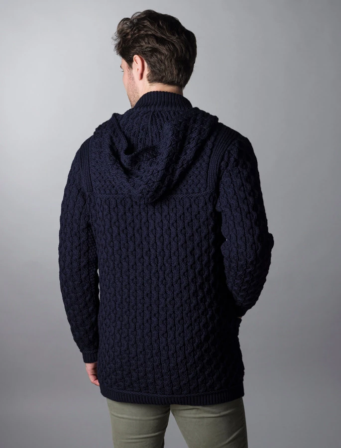 Hooded Merino Aran Jacket - Image 14